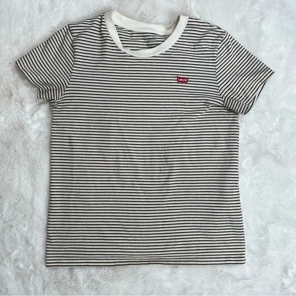 Levis Logo Classic Striped Tee Shirt - Picture 3 of 7